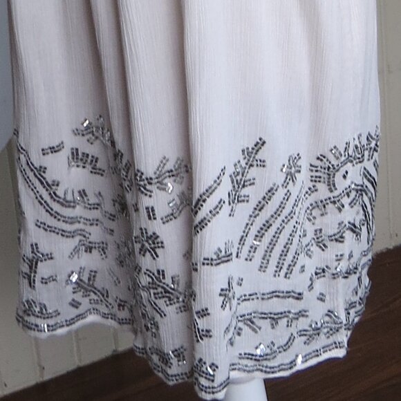 Calypso St. Barth Sleeveless Gauzy Cotton Sequin Dress Lined SIZE LARGE - Picture 6 of 10
